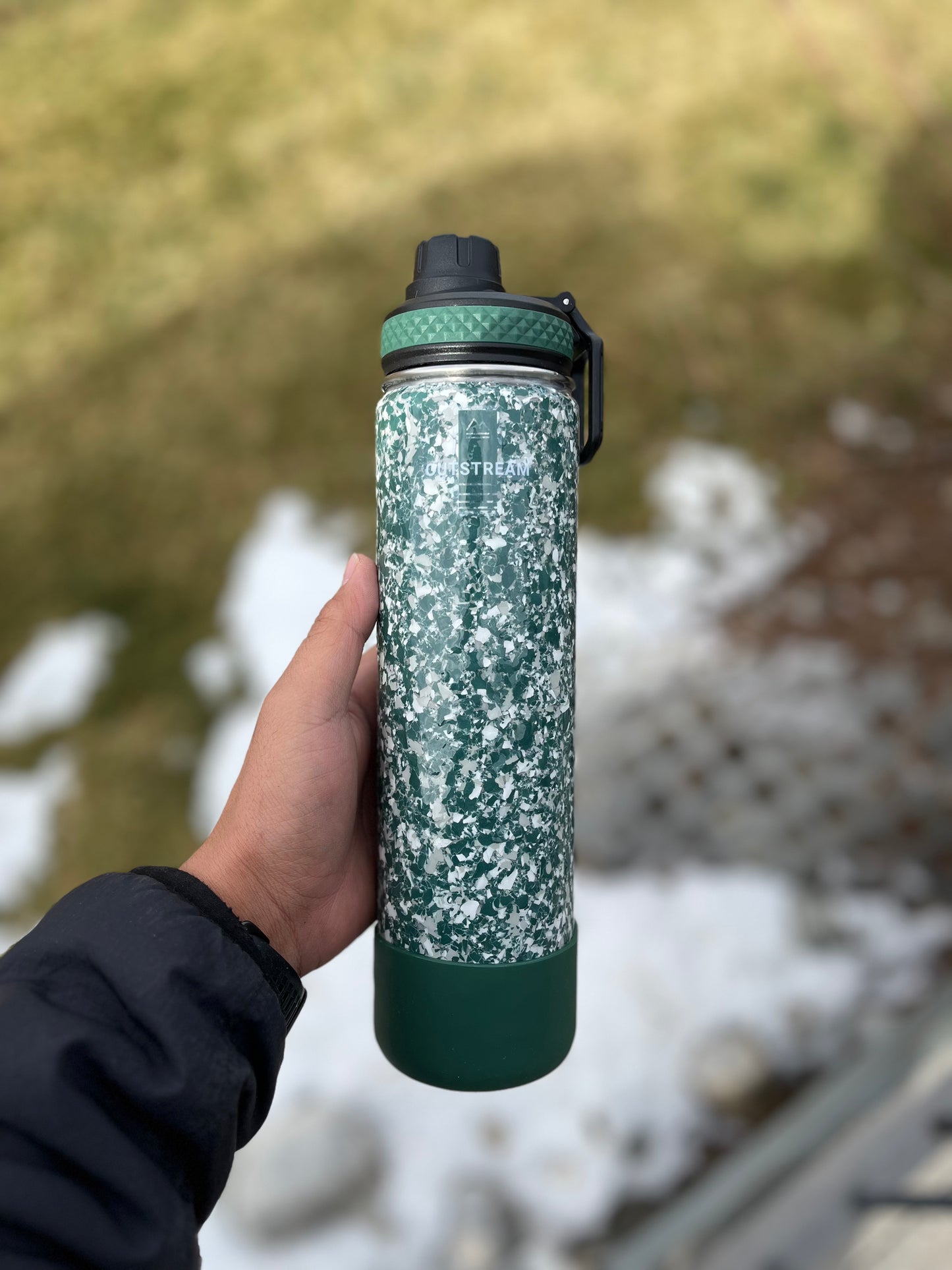 Pine Green Insulated Water Bottle