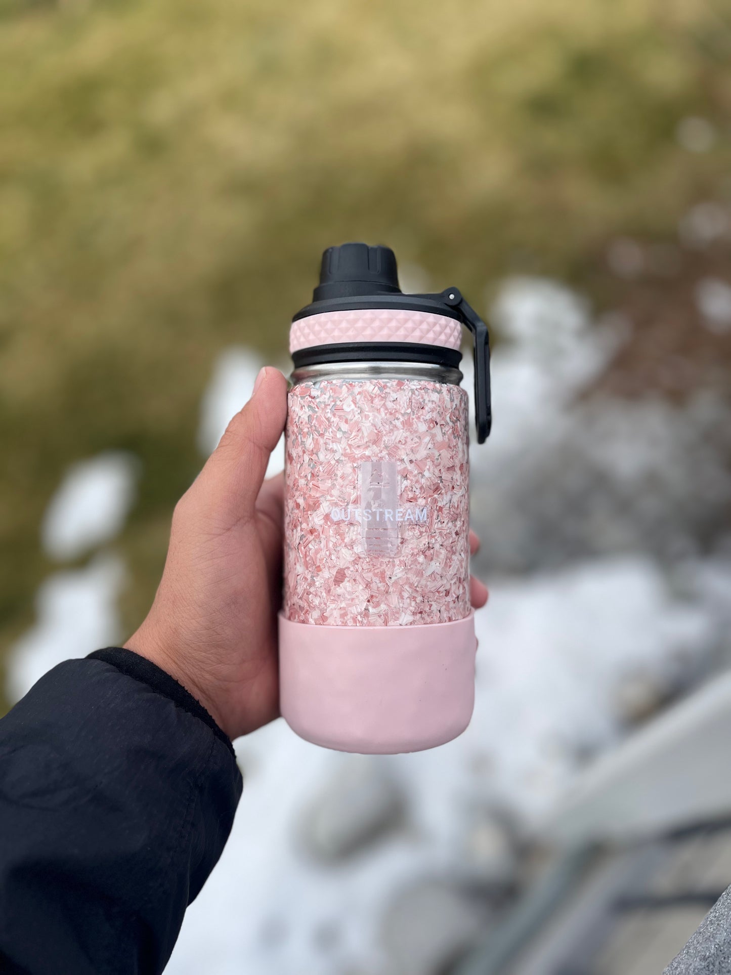 Aloha Rose Pink Insulated Water Bottle