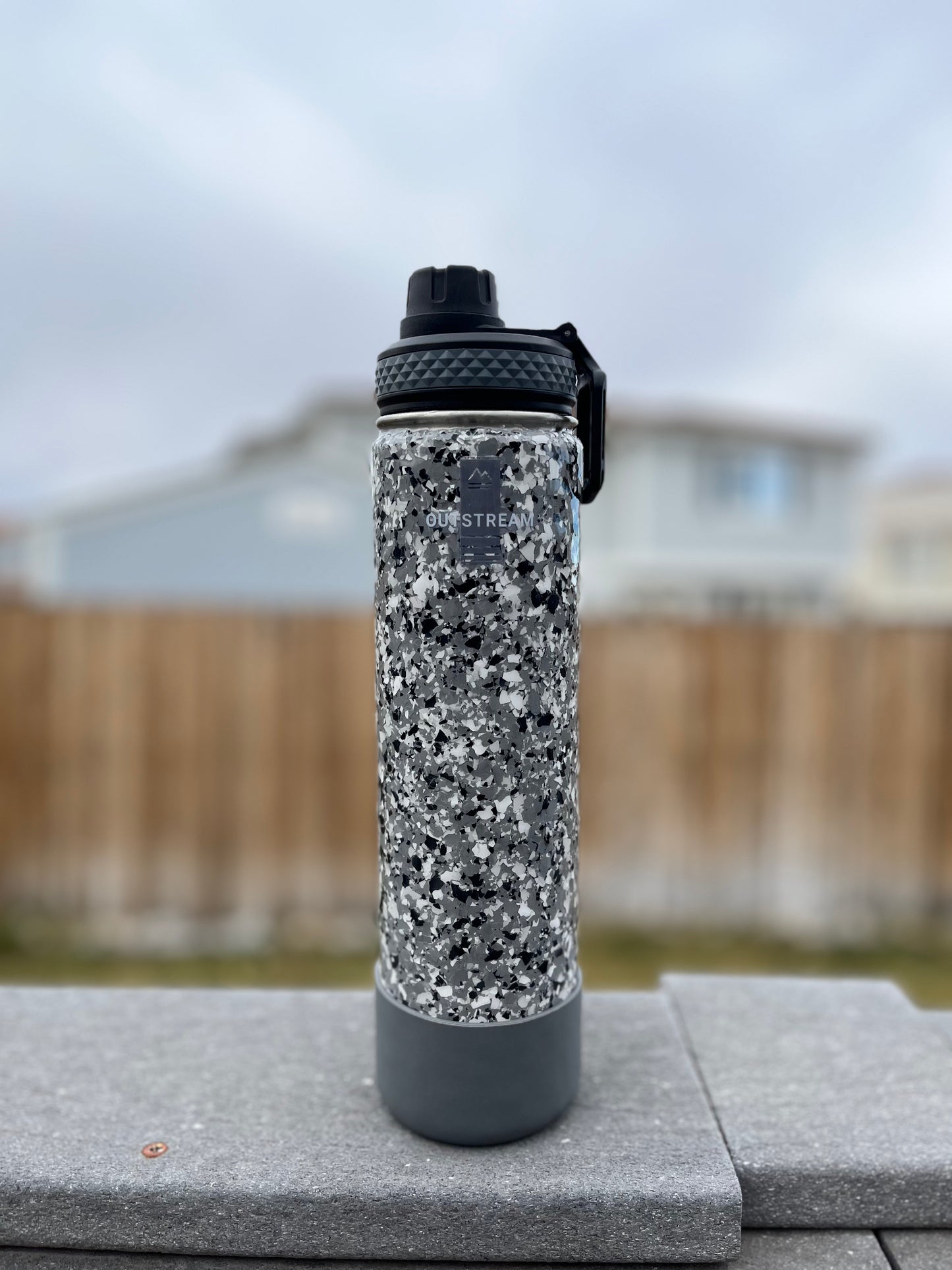 Stone Gray Insulated Water Bottle