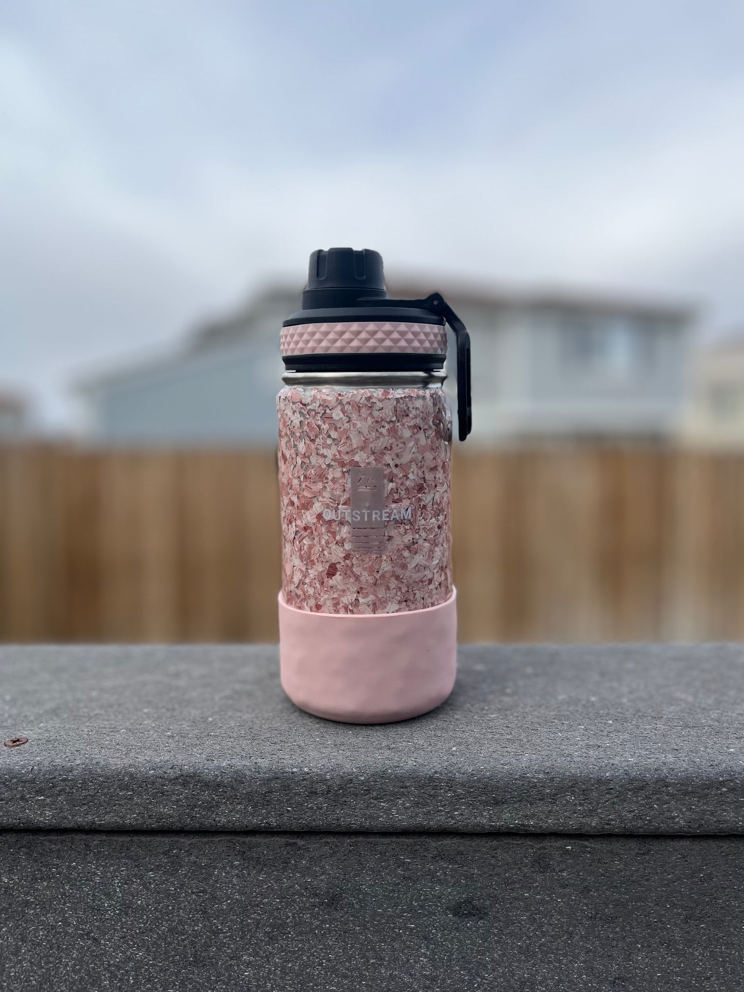 Aloha Rose Pink Insulated Water Bottle