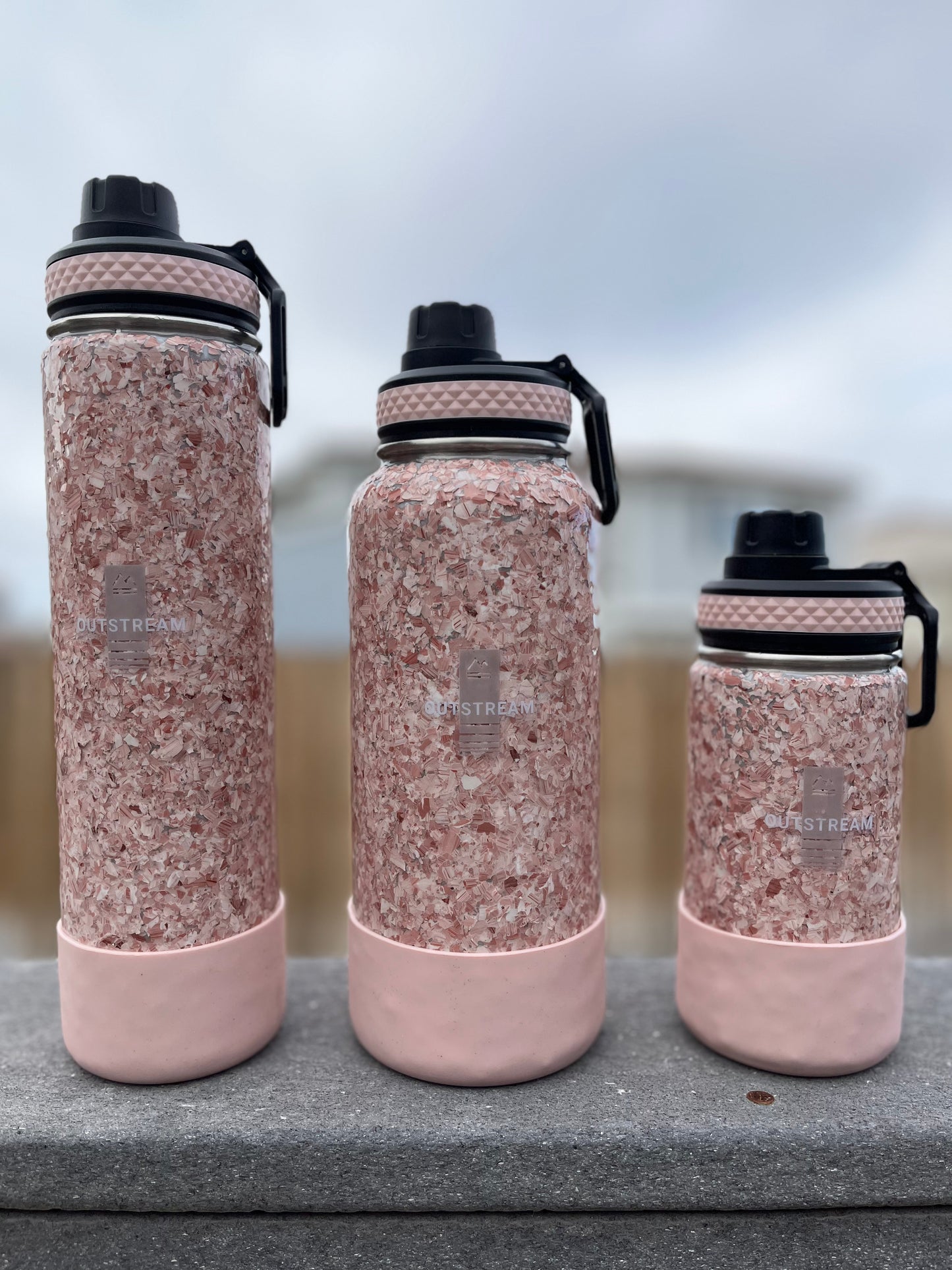 Aloha Rose Pink Insulated Water Bottle