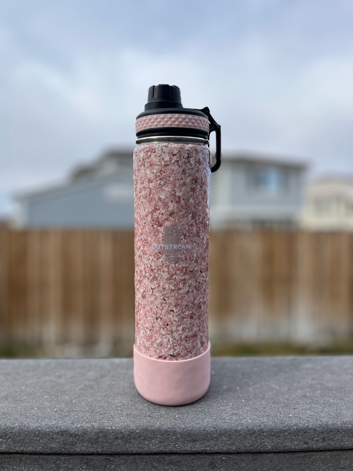 Aloha Rose Pink Insulated Water Bottle