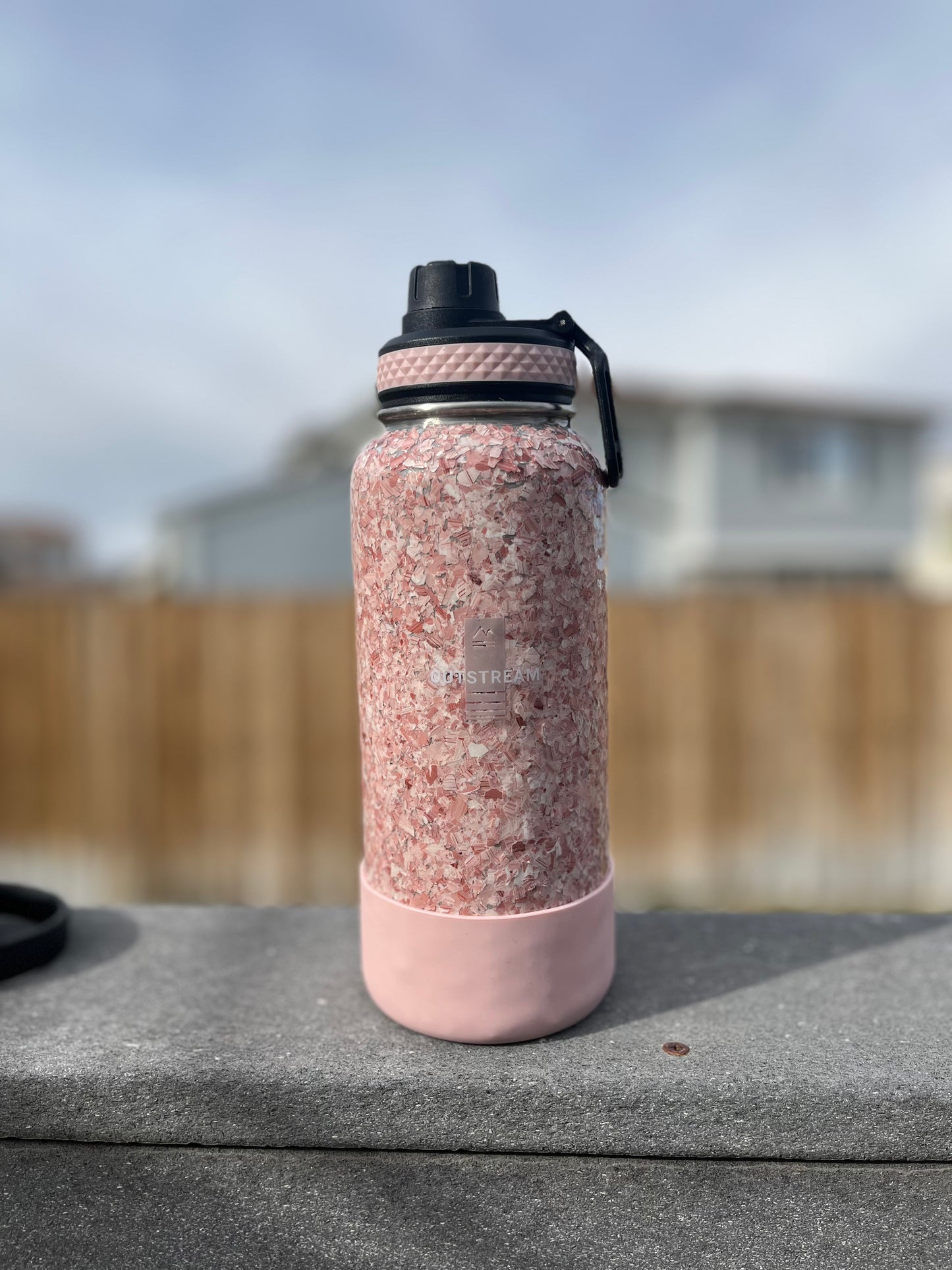 Aloha Rose Pink Insulated Water Bottle