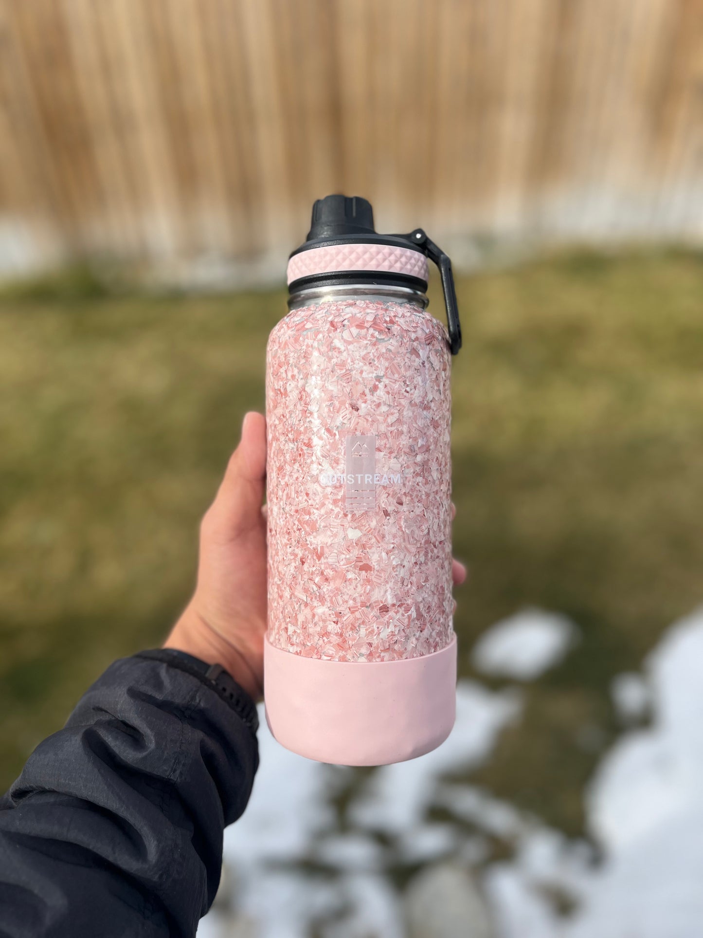 Aloha Rose Pink Insulated Water Bottle