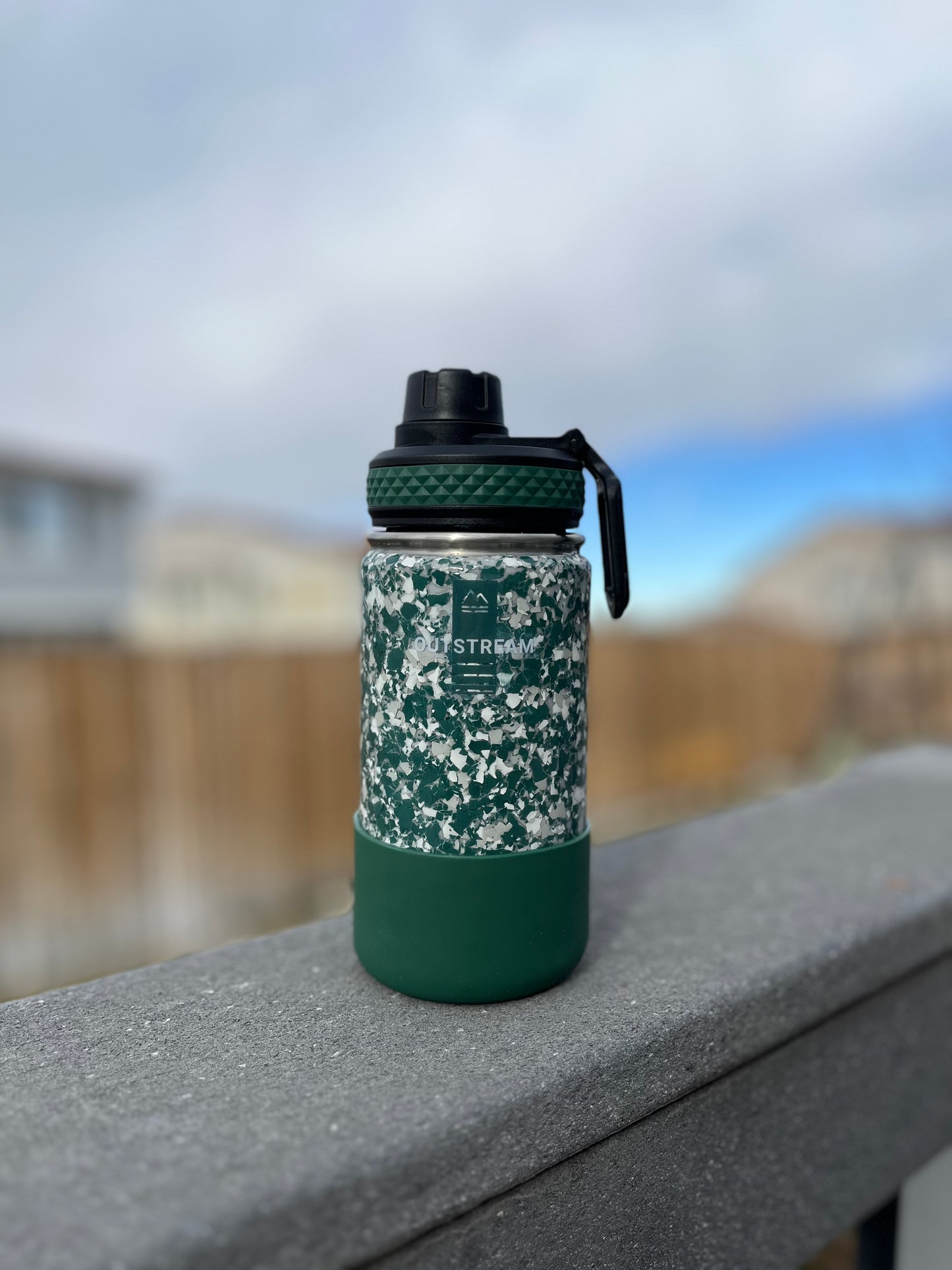 Pine Green Insulated Water Bottle