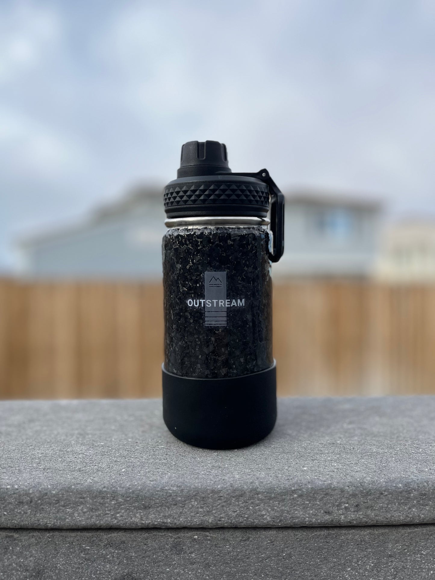 Carbon Black Insulated Water Bottle