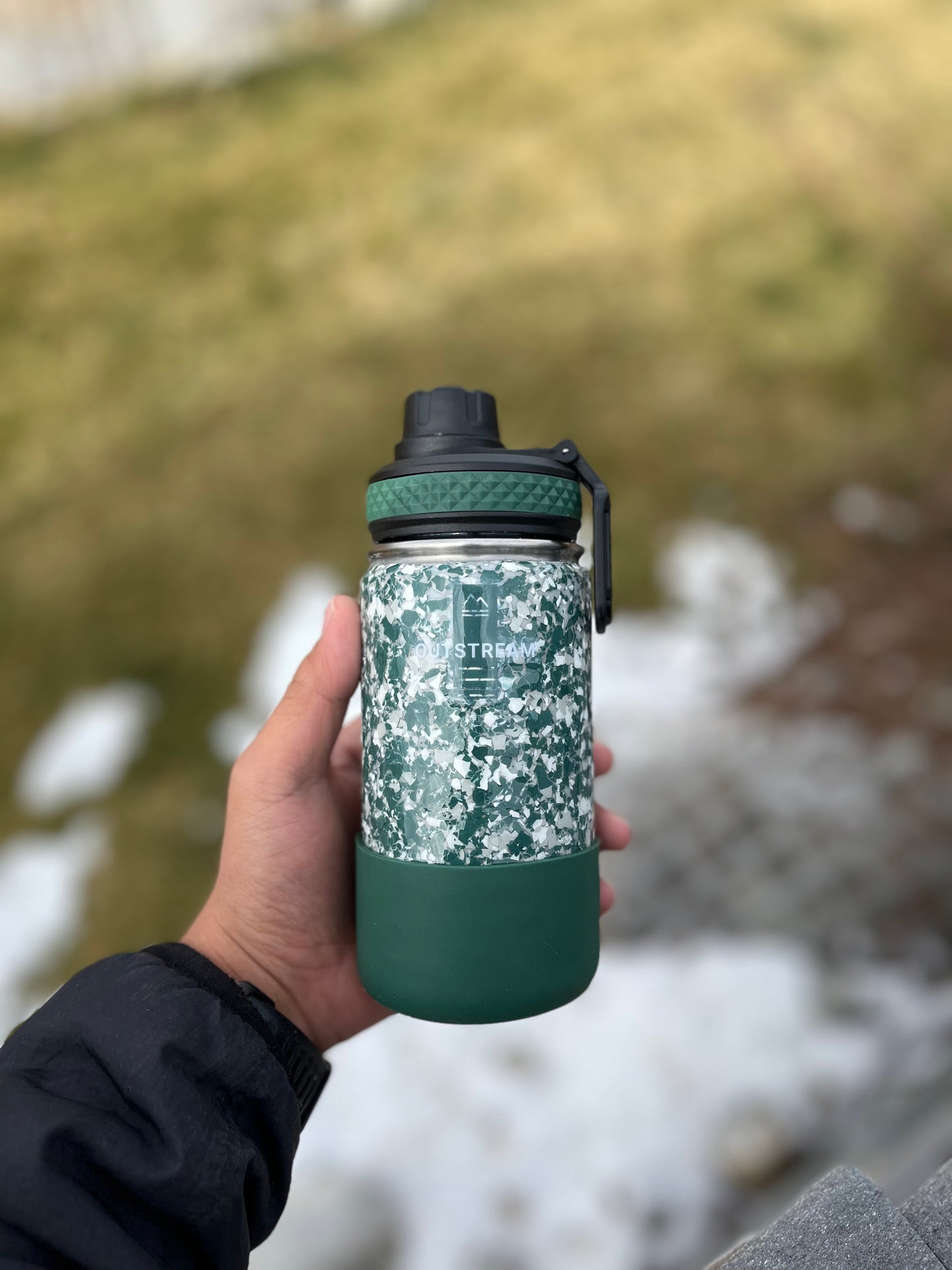 Pine Green Insulated Water Bottle