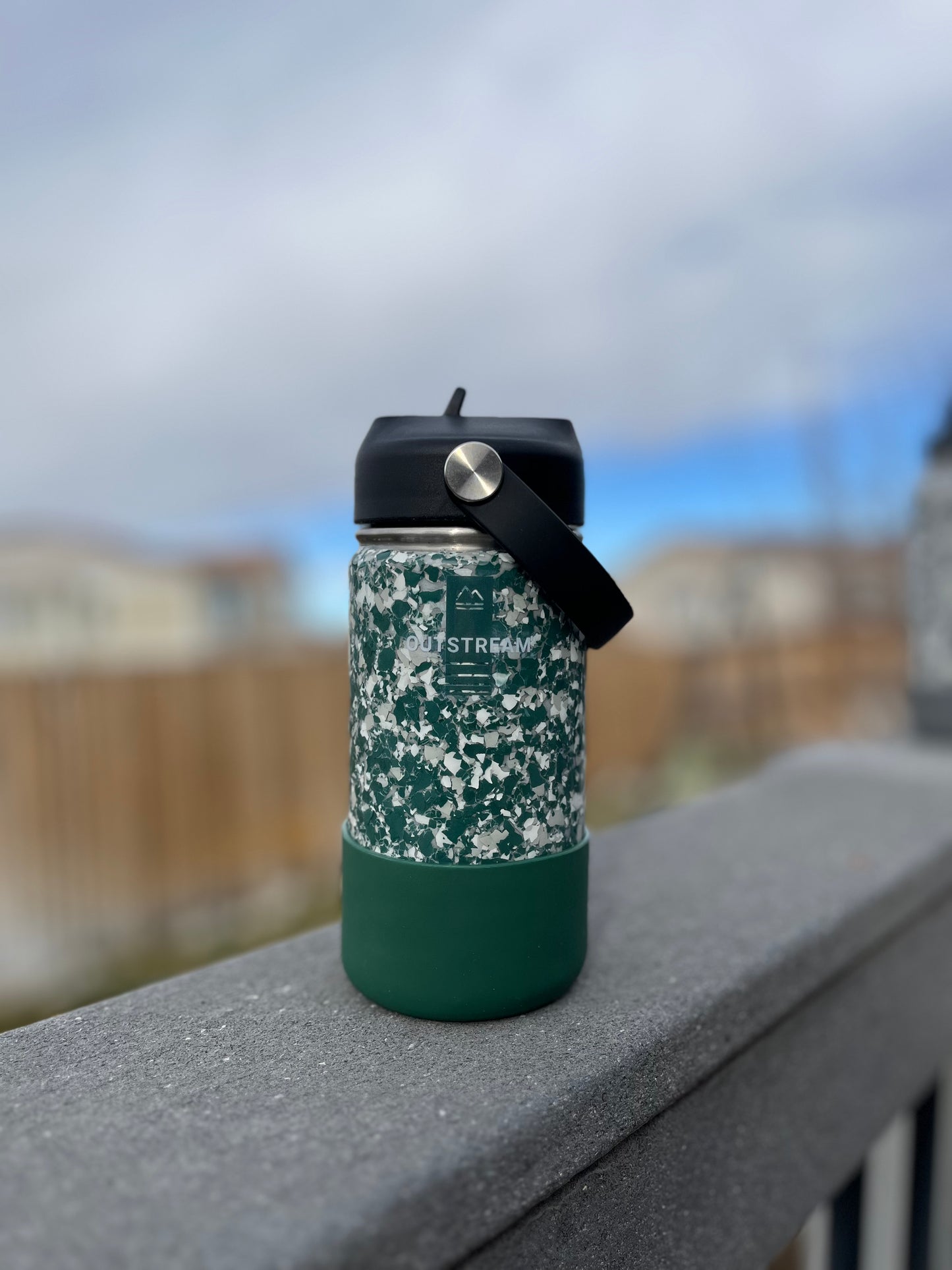 Pine Green Insulated Water Bottle