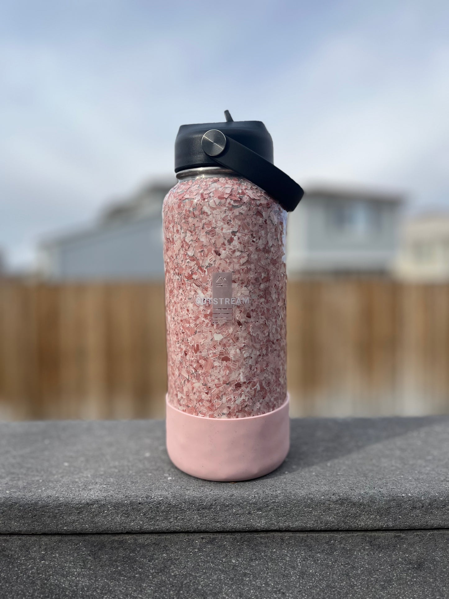 Aloha Rose Pink Insulated Water Bottle