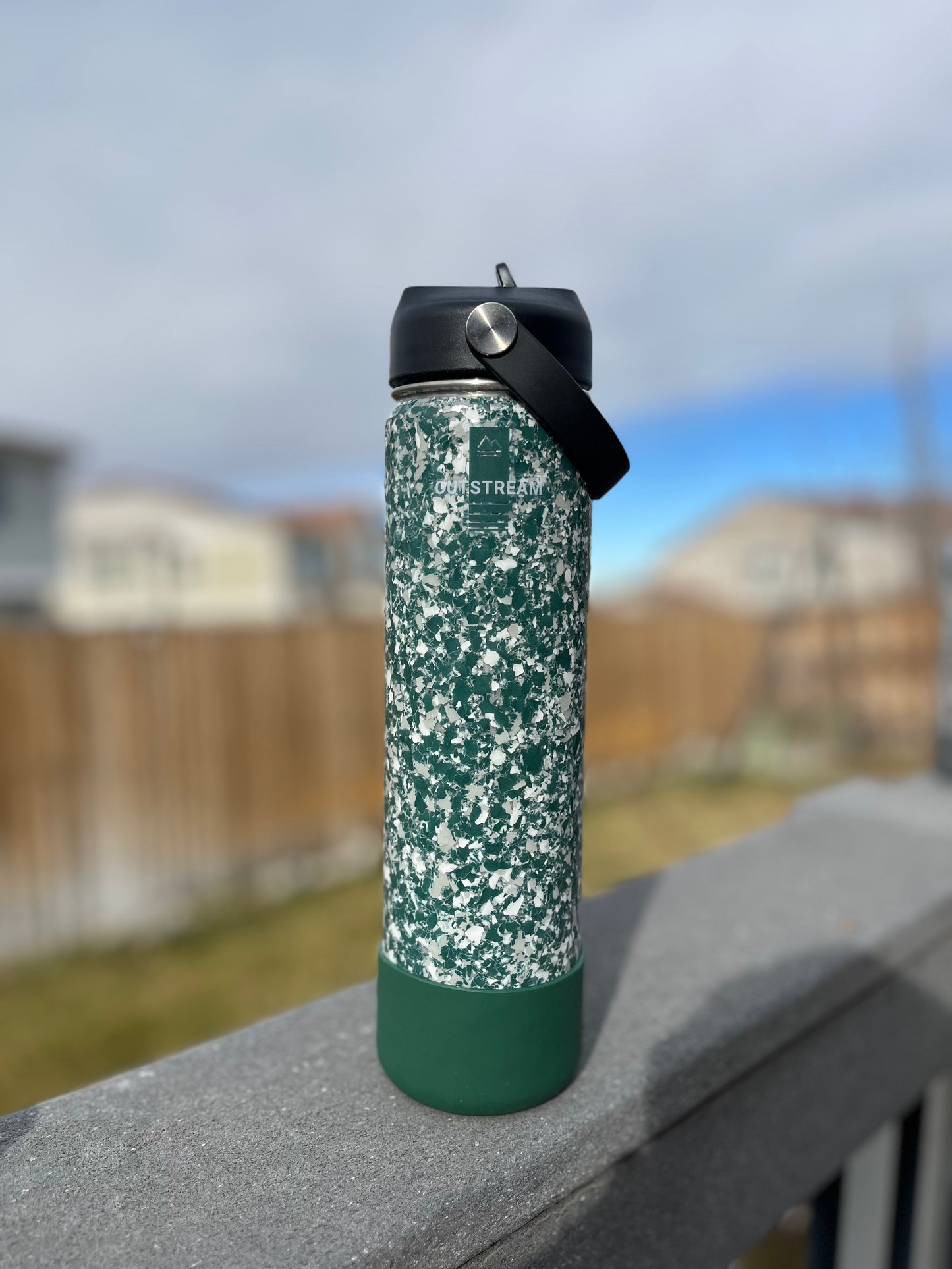 Pine Green Insulated Water Bottle