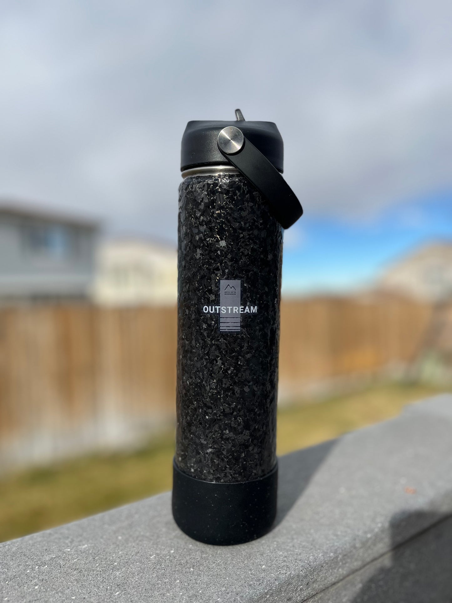 Carbon Black Insulated Water Bottle