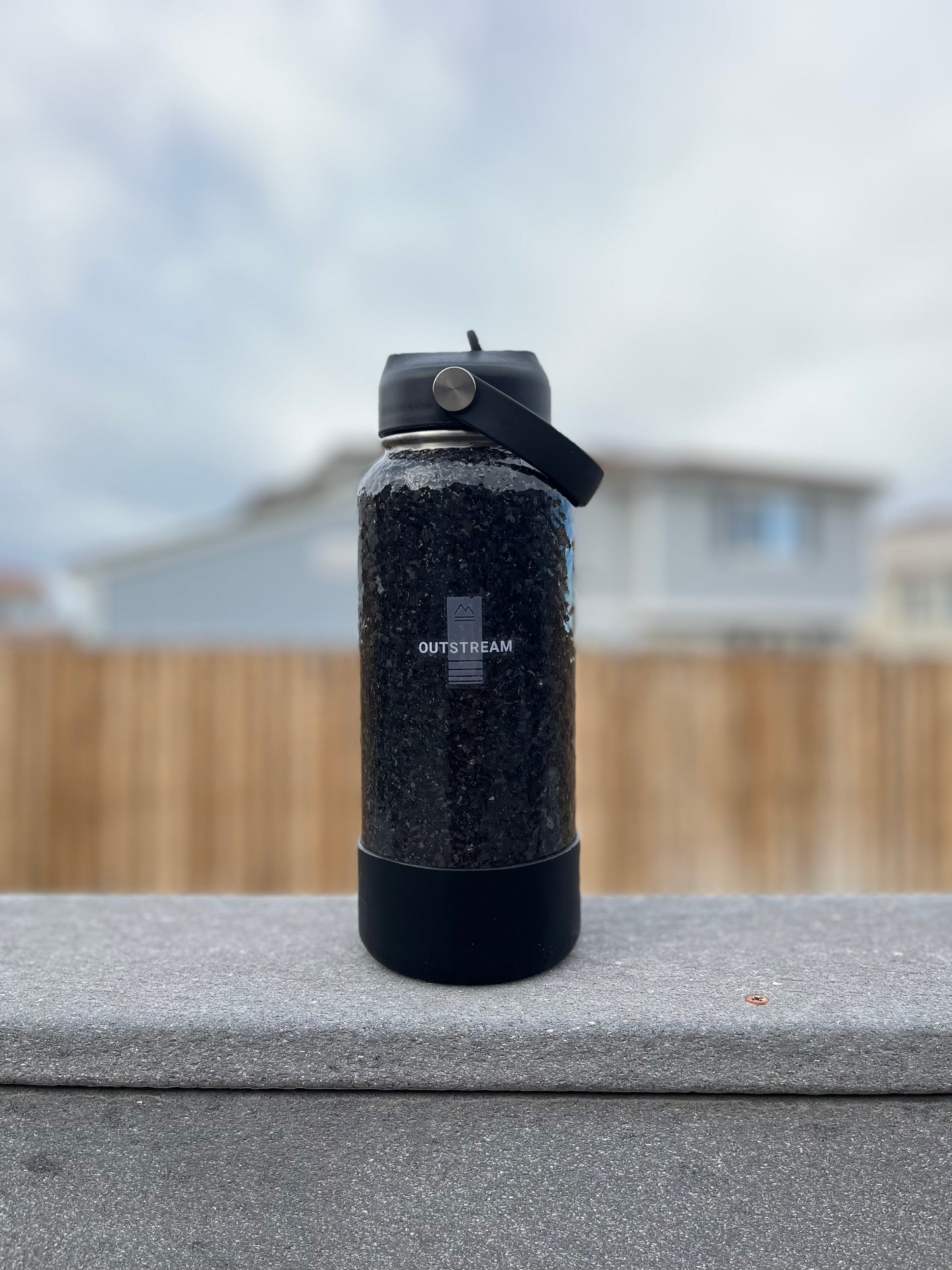 Carbon Black Insulated Water Bottle