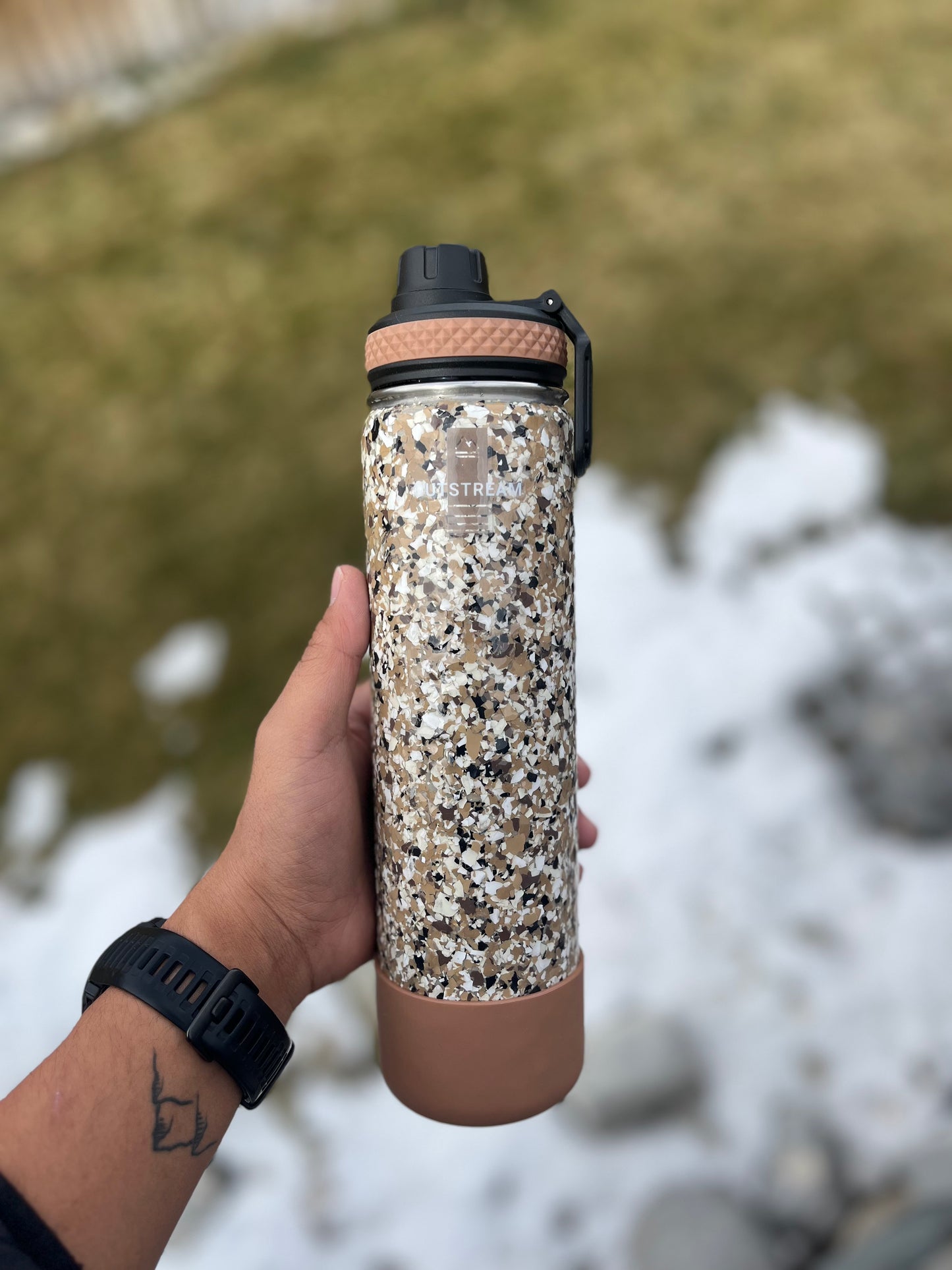 Flapjack Brown Insulated Water Bottle