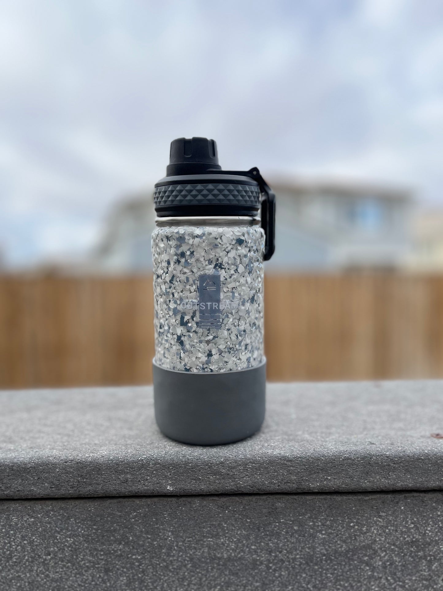 Tidal Wave Light Blue Insulated Water Bottle