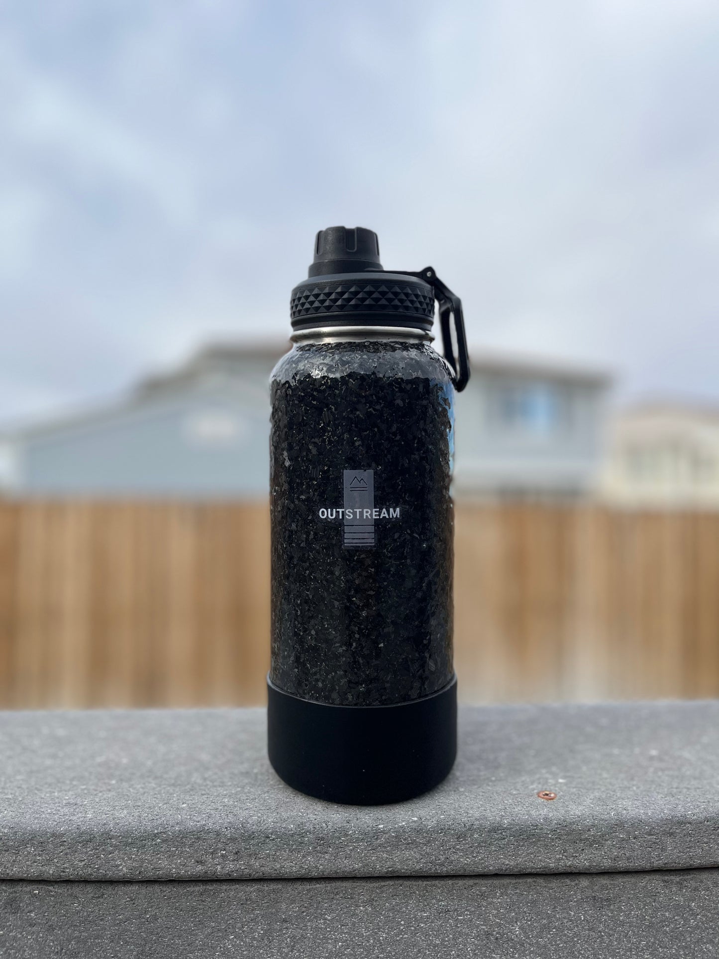 Carbon Black Insulated Water Bottle