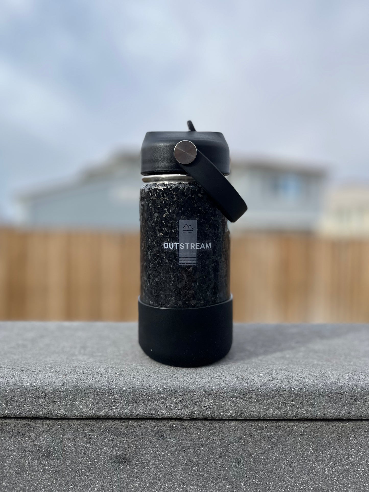 Carbon Black Insulated Water Bottle