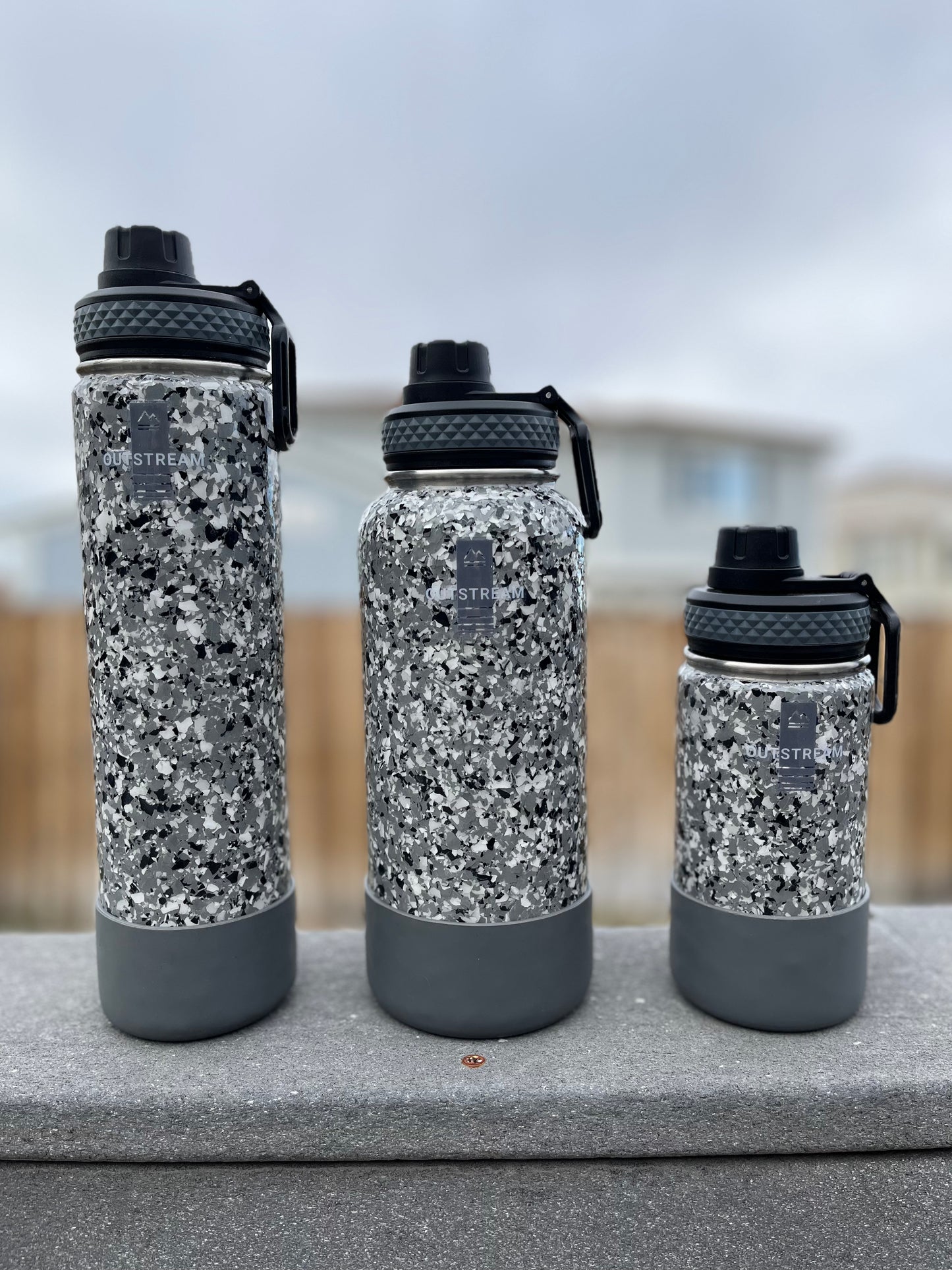 Stone Gray Insulated Water Bottle