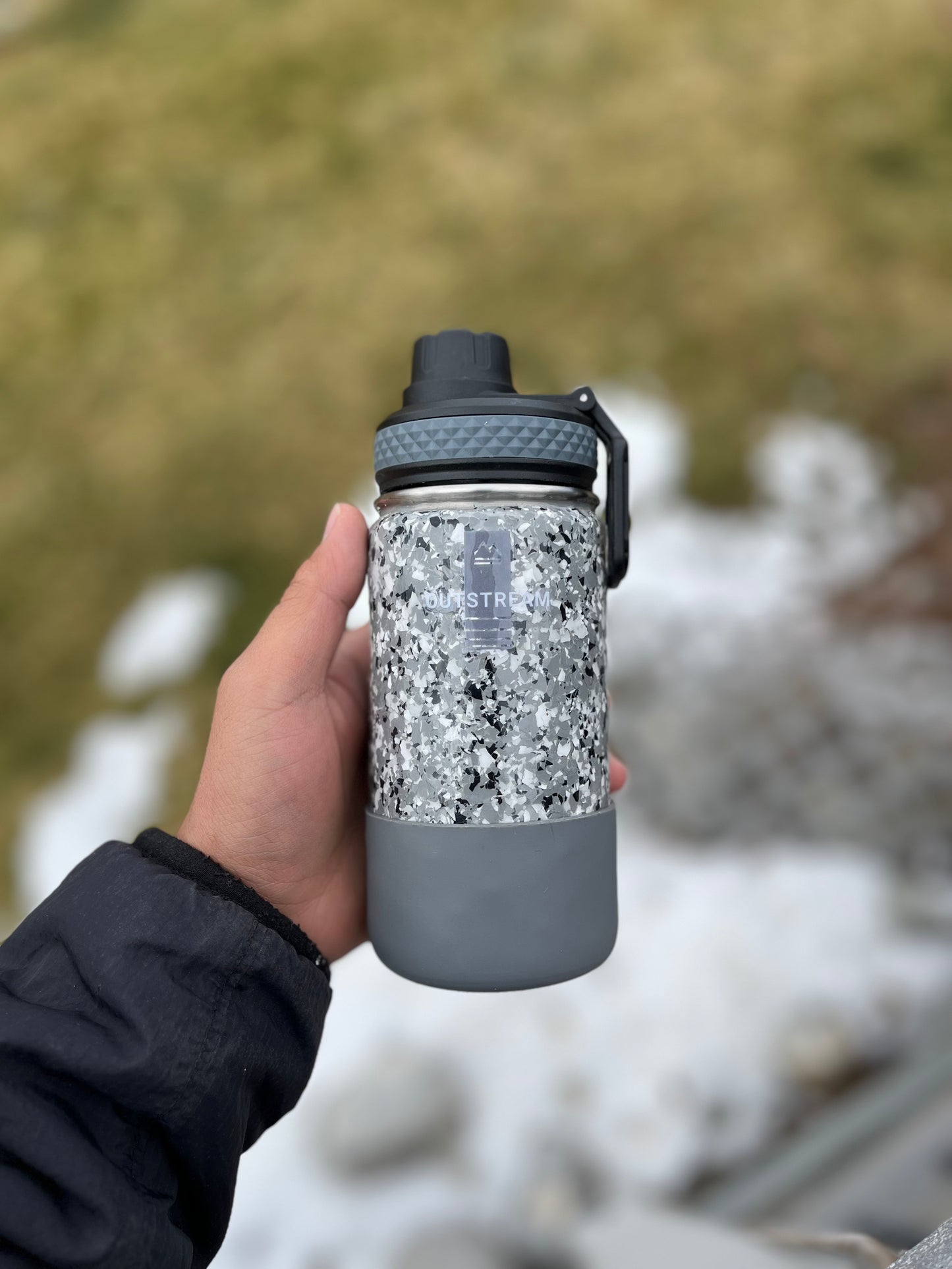 Stone Gray Insulated Water Bottle