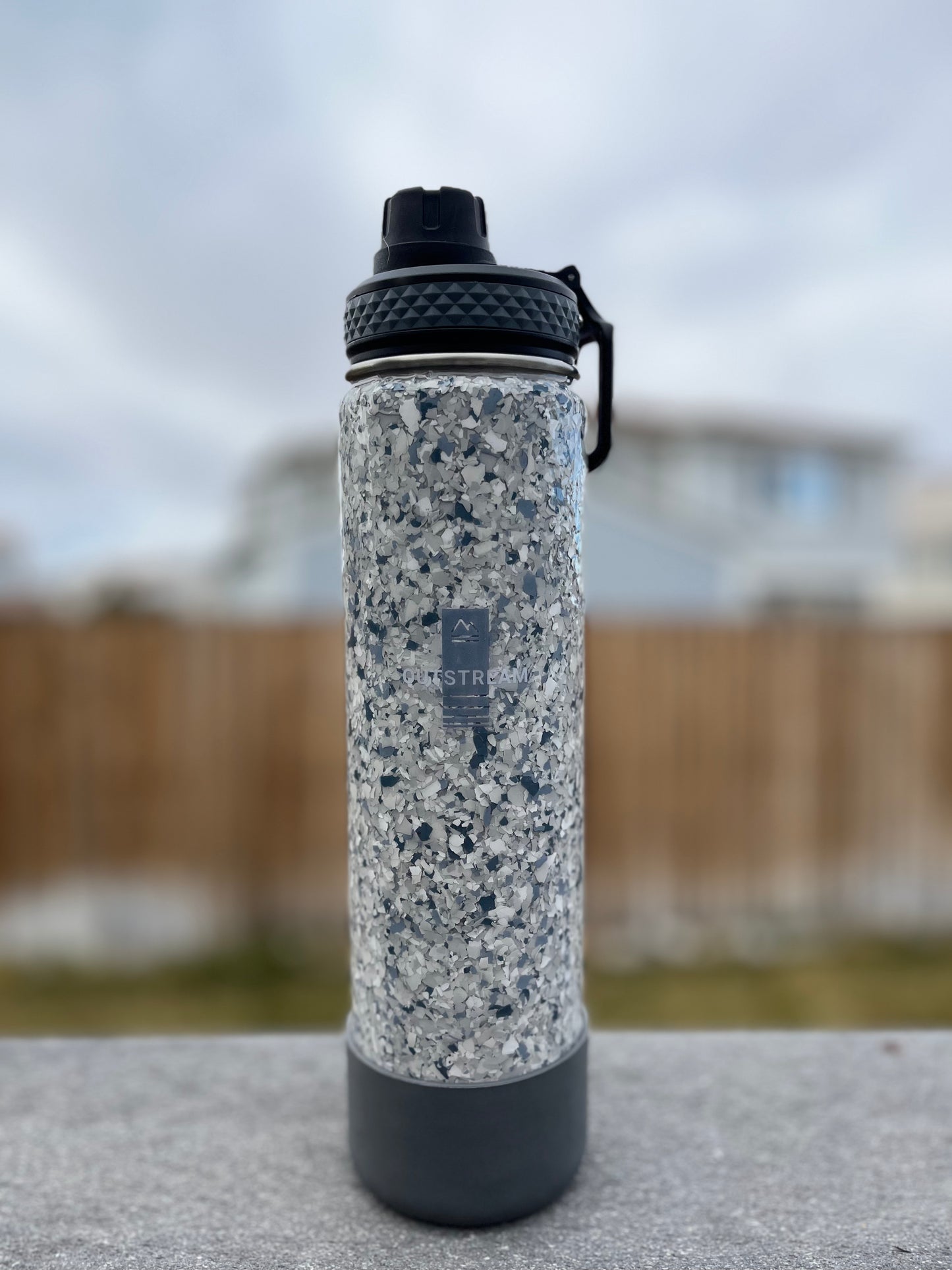 Tidal Wave Light Blue Insulated Water Bottle