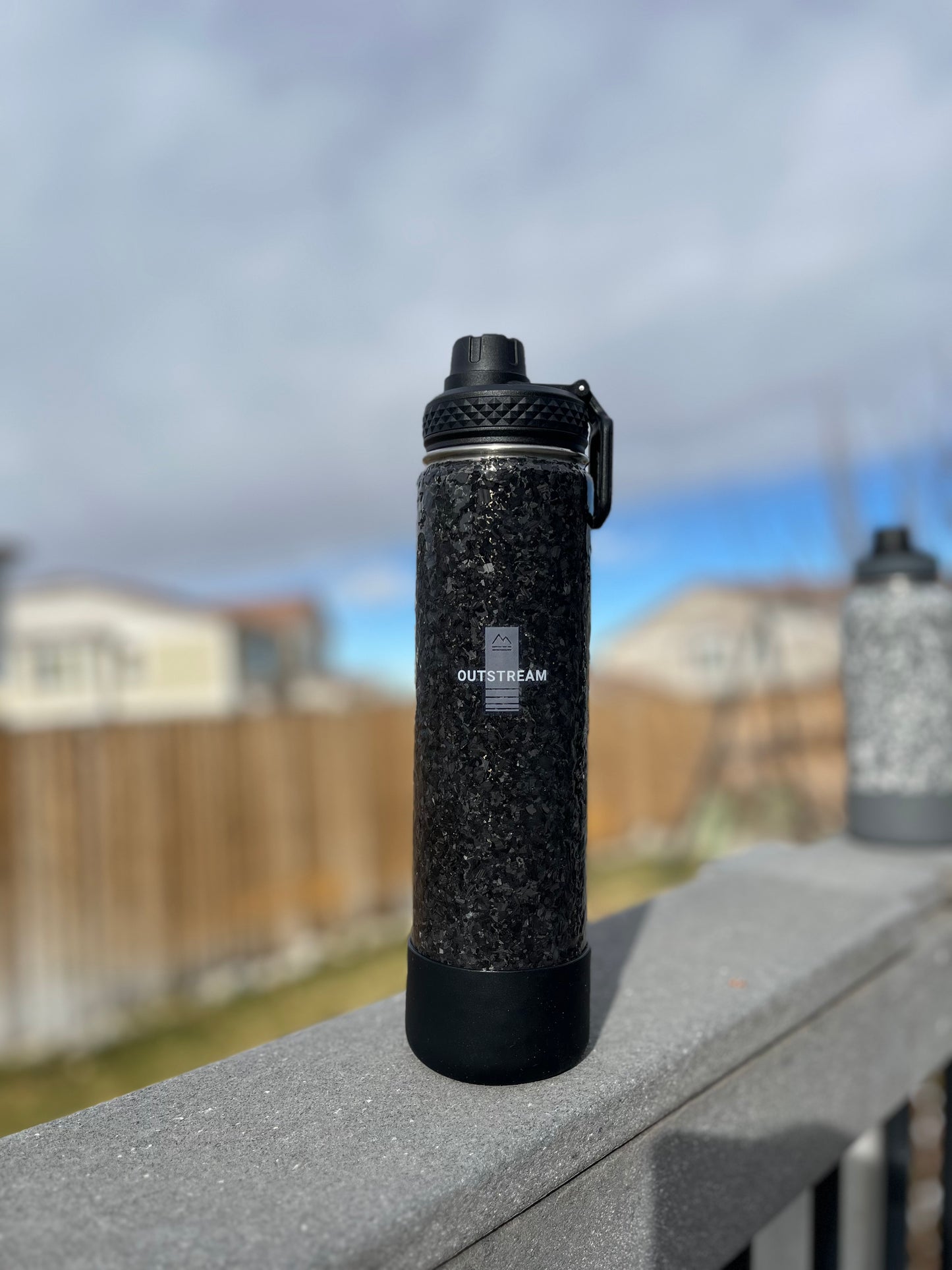 Carbon Black Insulated Water Bottle