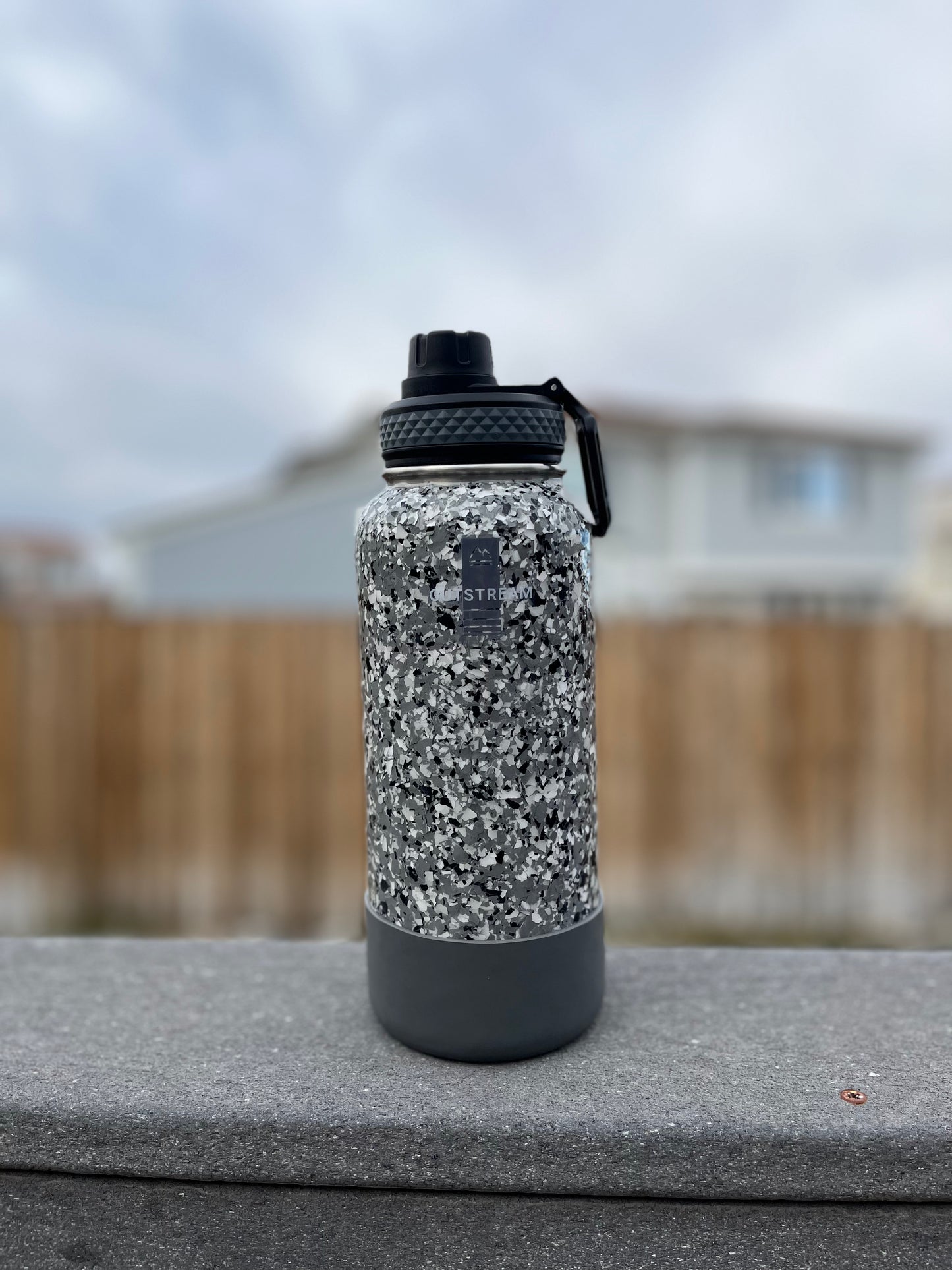 Stone Gray Insulated Water Bottle