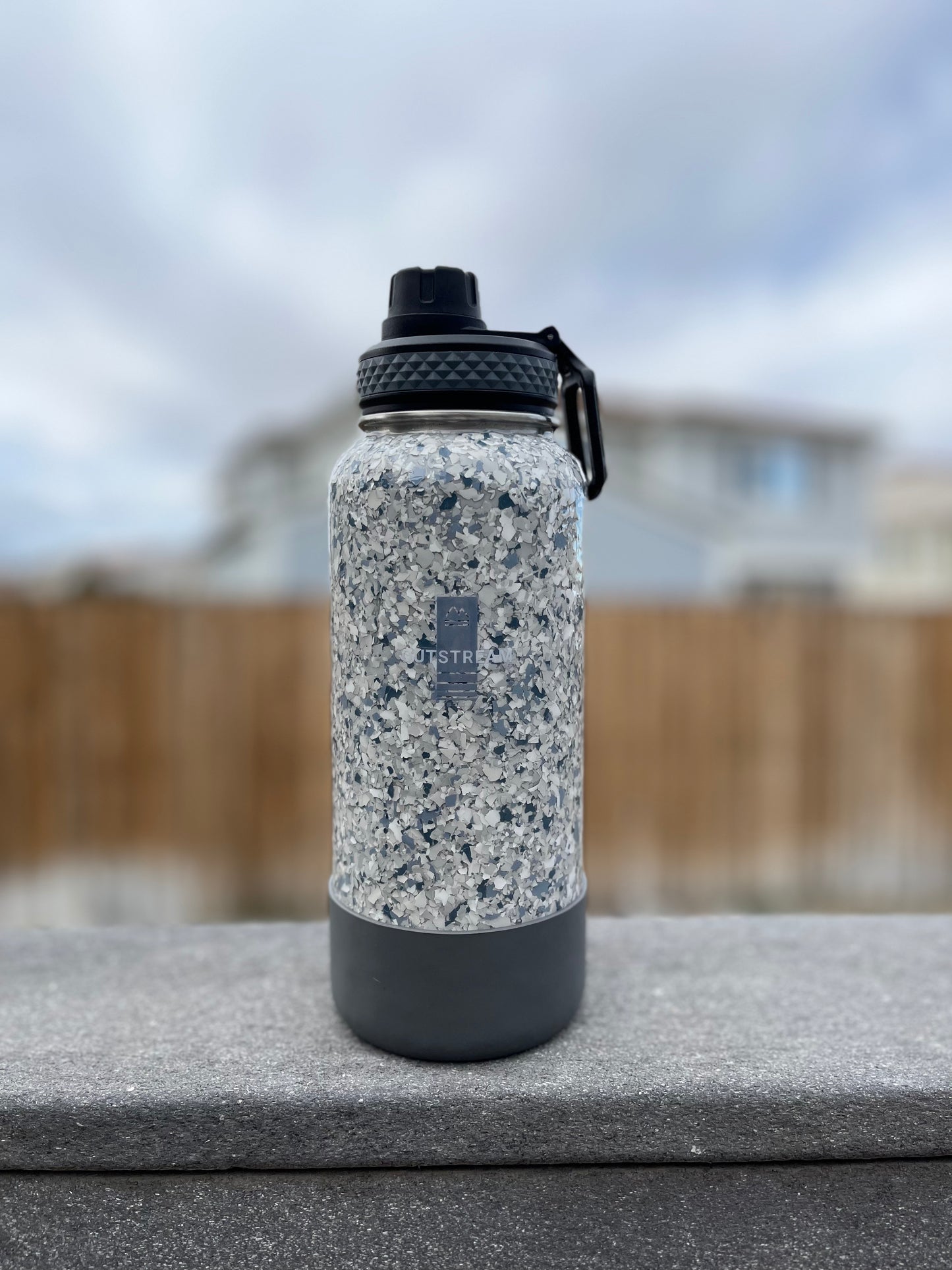 Tidal Wave Light Blue Insulated Water Bottle