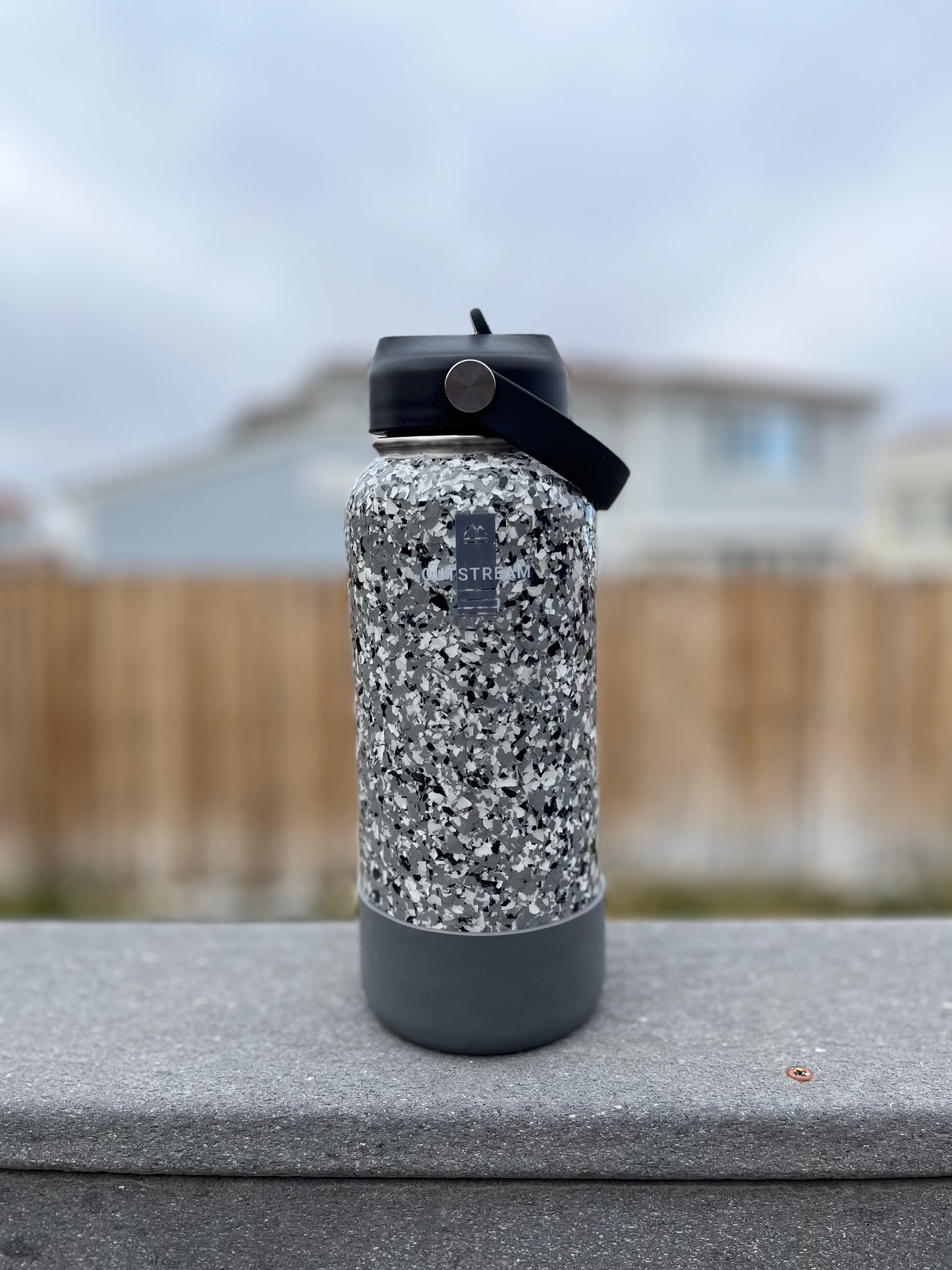 Stone Gray Insulated Water Bottle