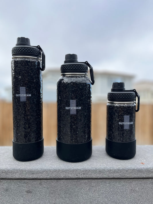 Carbon Black Insulated Water Bottle