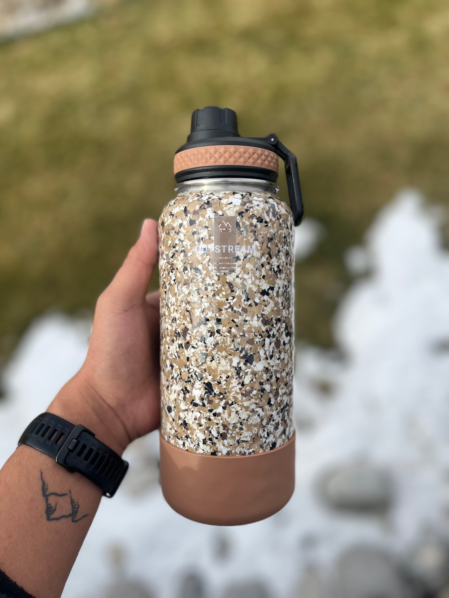 Flapjack Brown Insulated Water Bottle