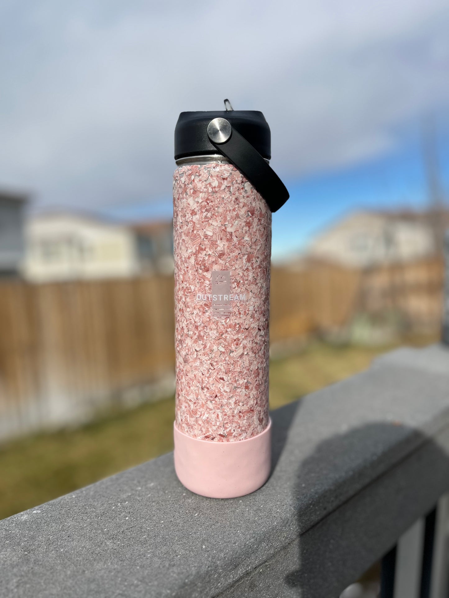 Aloha Rose Pink Insulated Water Bottle