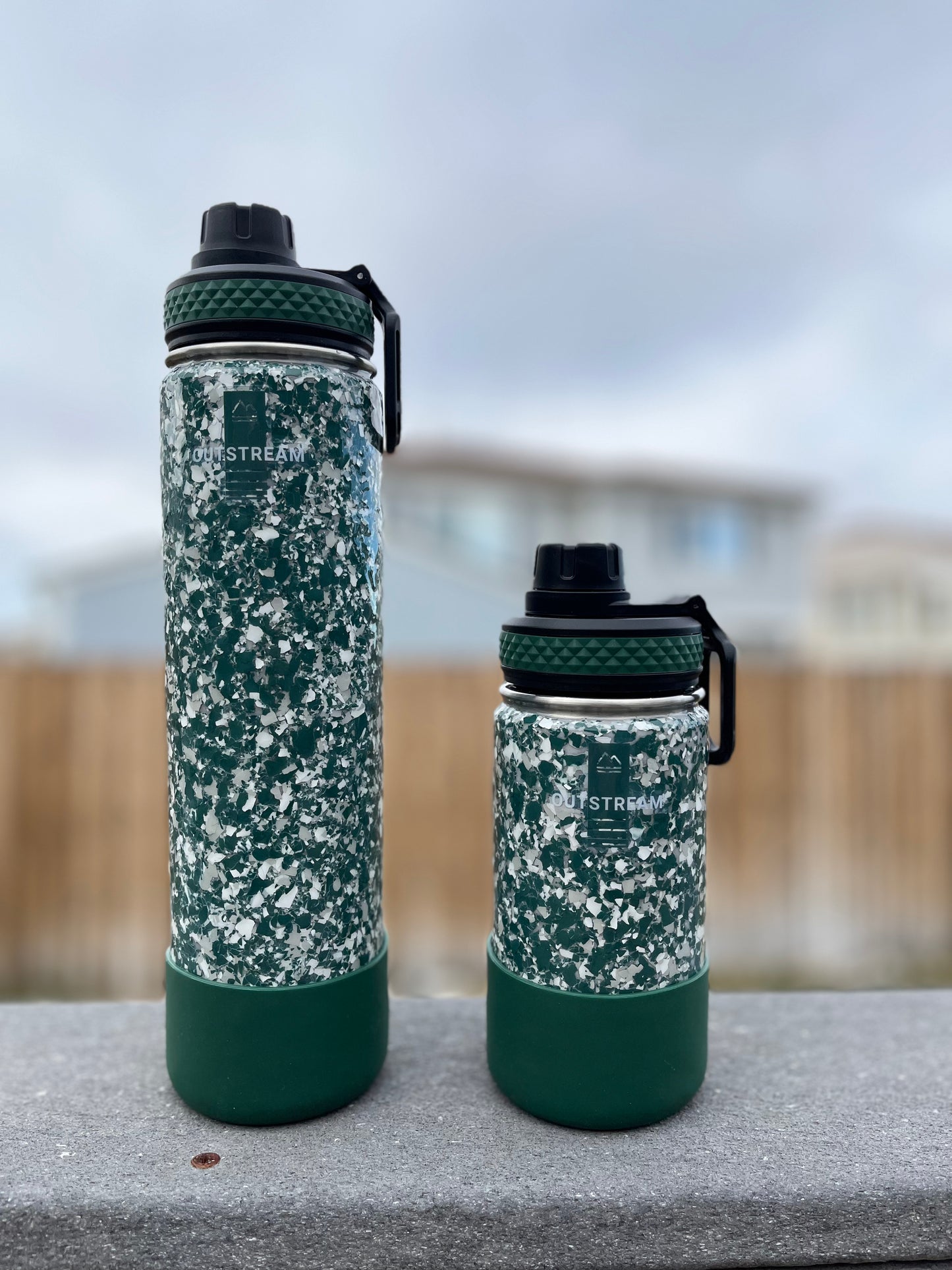 Pine Green Insulated Water Bottle