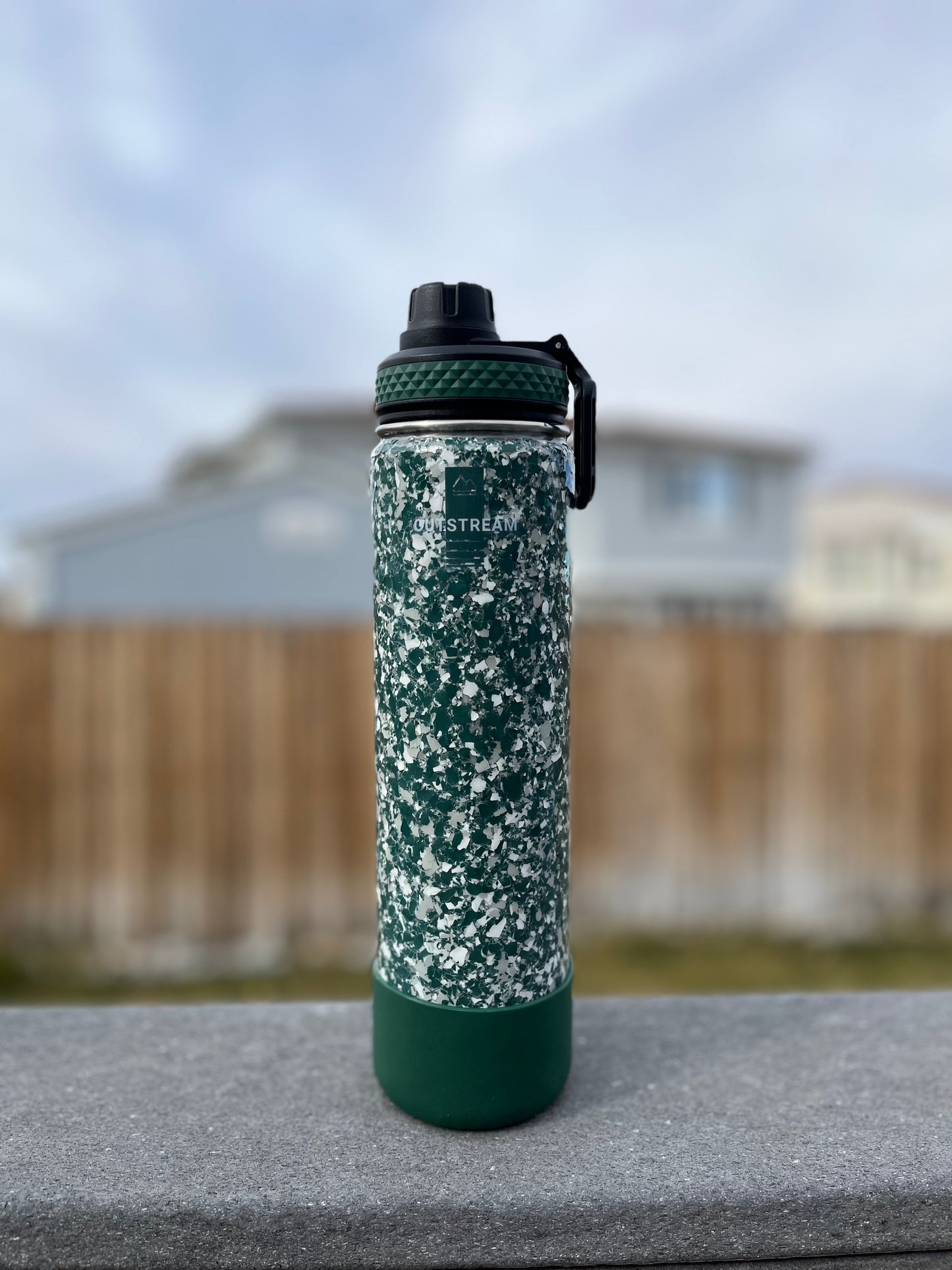 Pine Green Insulated Water Bottle