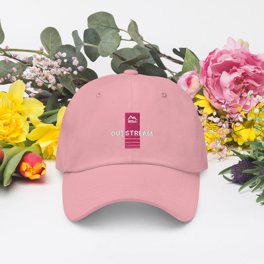 Pink Embroidered Dad Hat