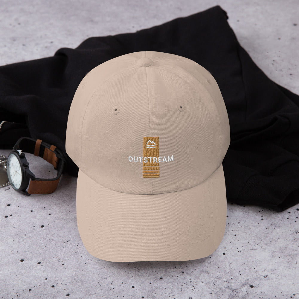 Tan Embroidered Dad Hat