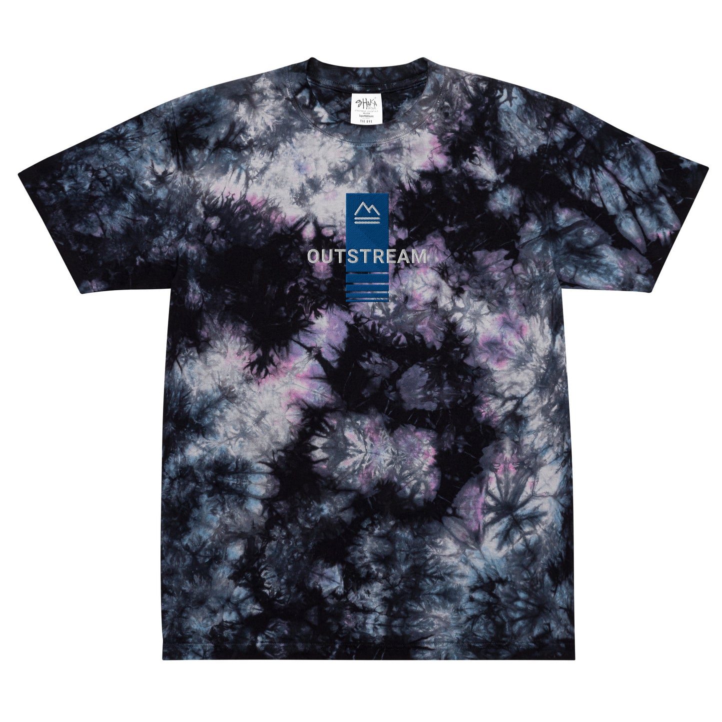 Oversized Embroidered Tie-Dye T-Shirt